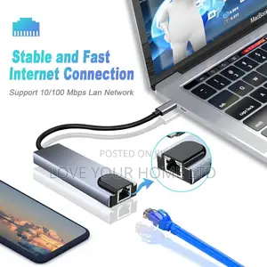 5-in-1 Usb-C to HDTV (Hdmi) + Lan + Pd Multiport Adapter