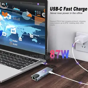 5-in-1 Usb-C to HDTV (Hdmi) + Lan + Pd Multiport Adapter