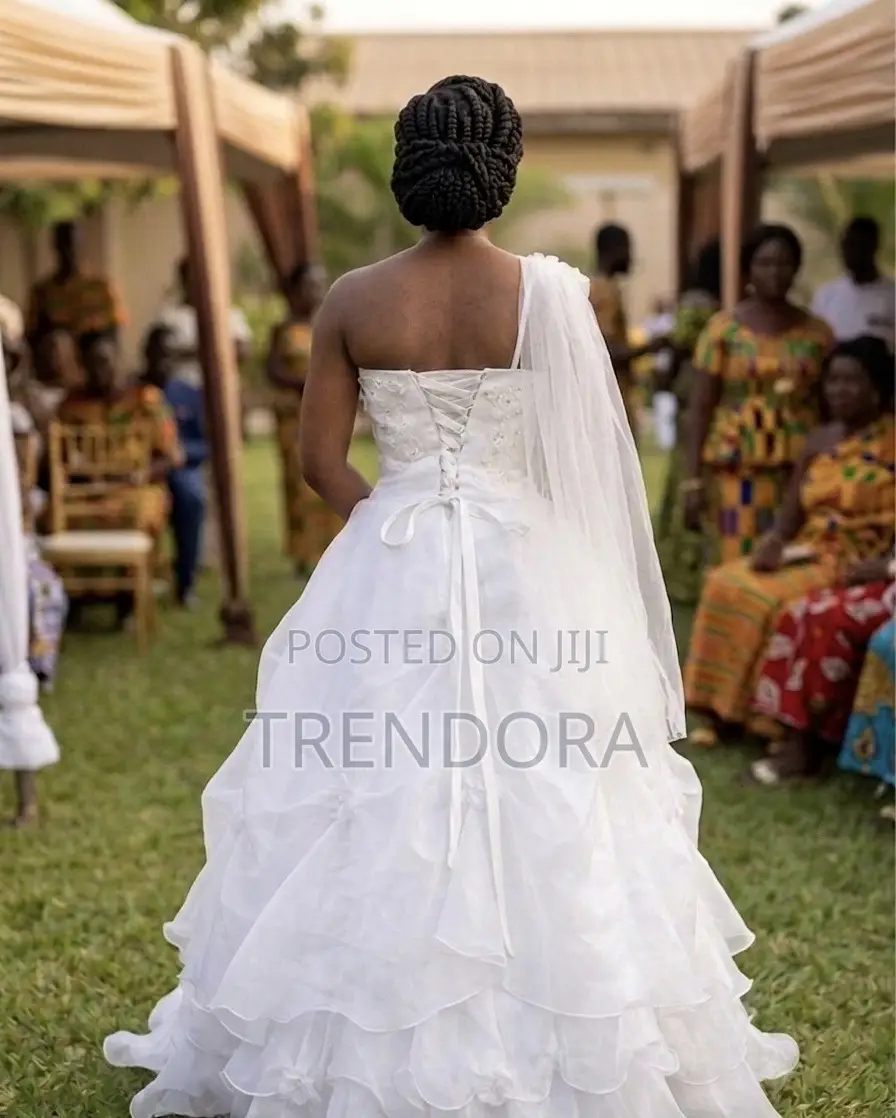 Affordable Elegant One Shoulder Wedding Gown in Accra