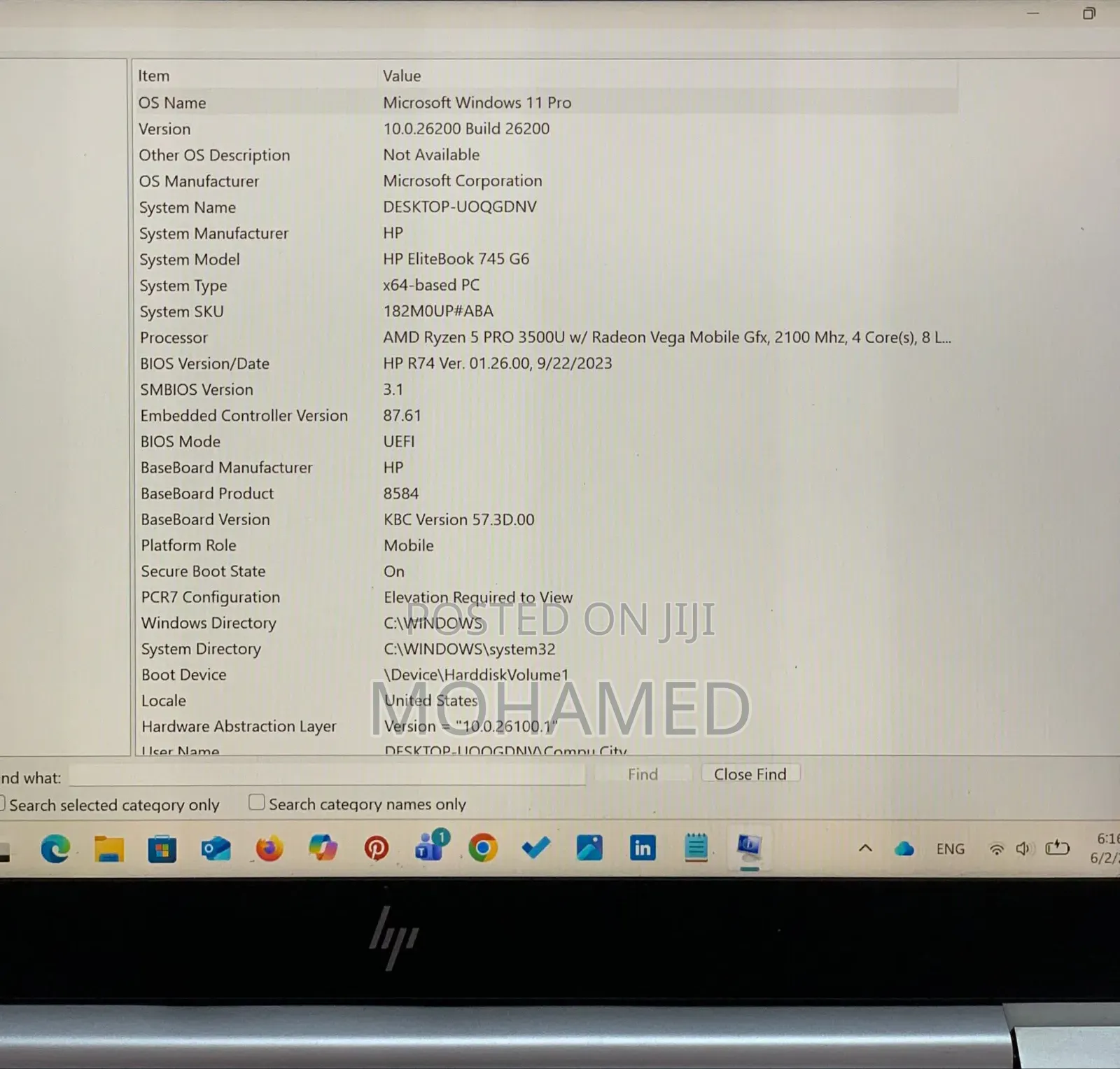 Laptop HP EliteBook 745 G6 16GB AMD Ryzen 7 SSD 256GB