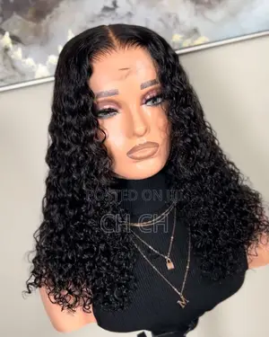 New Black 20 Inches Long Smart Jerry Wet Curls With a 4by4 Closure
