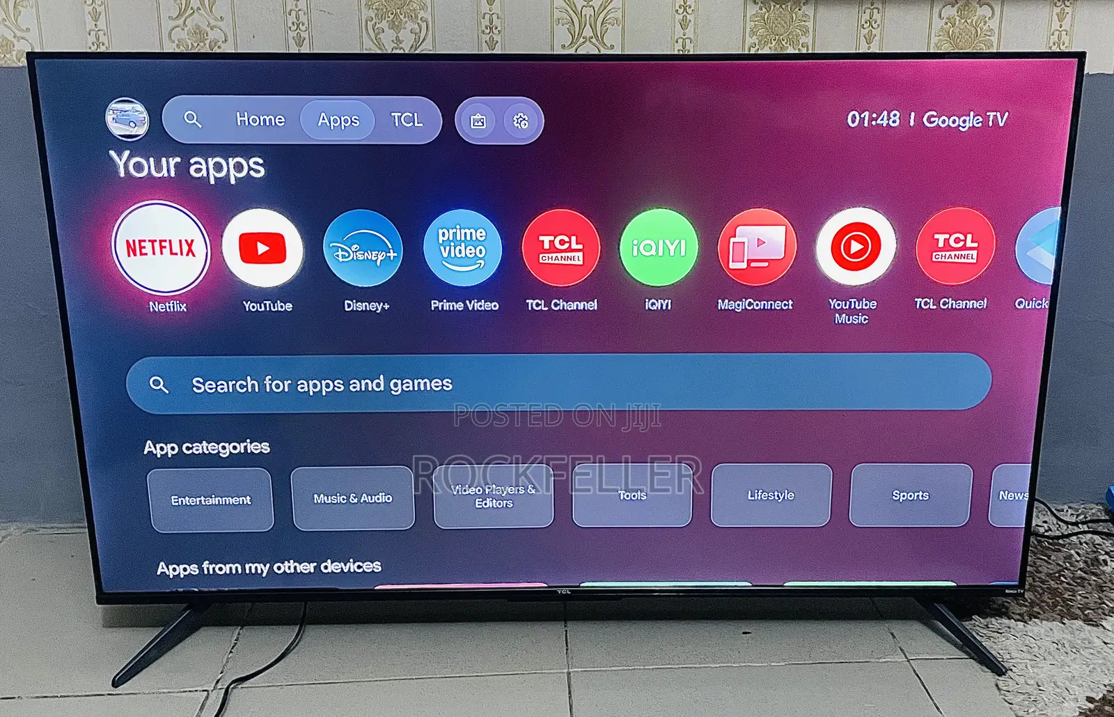 Uk Used TCL Google Tv Uhd Hdr10 Smart Digital 50 Inches