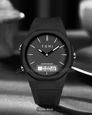 Tomi T238 Men's Electronic Trendy Simple Wristwatch-Black