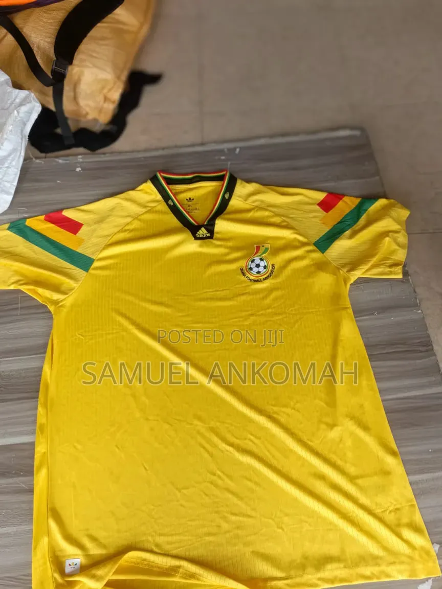 4xl, 5xl Vintage Style Ghana Black Stars Football Jersey – Yellow