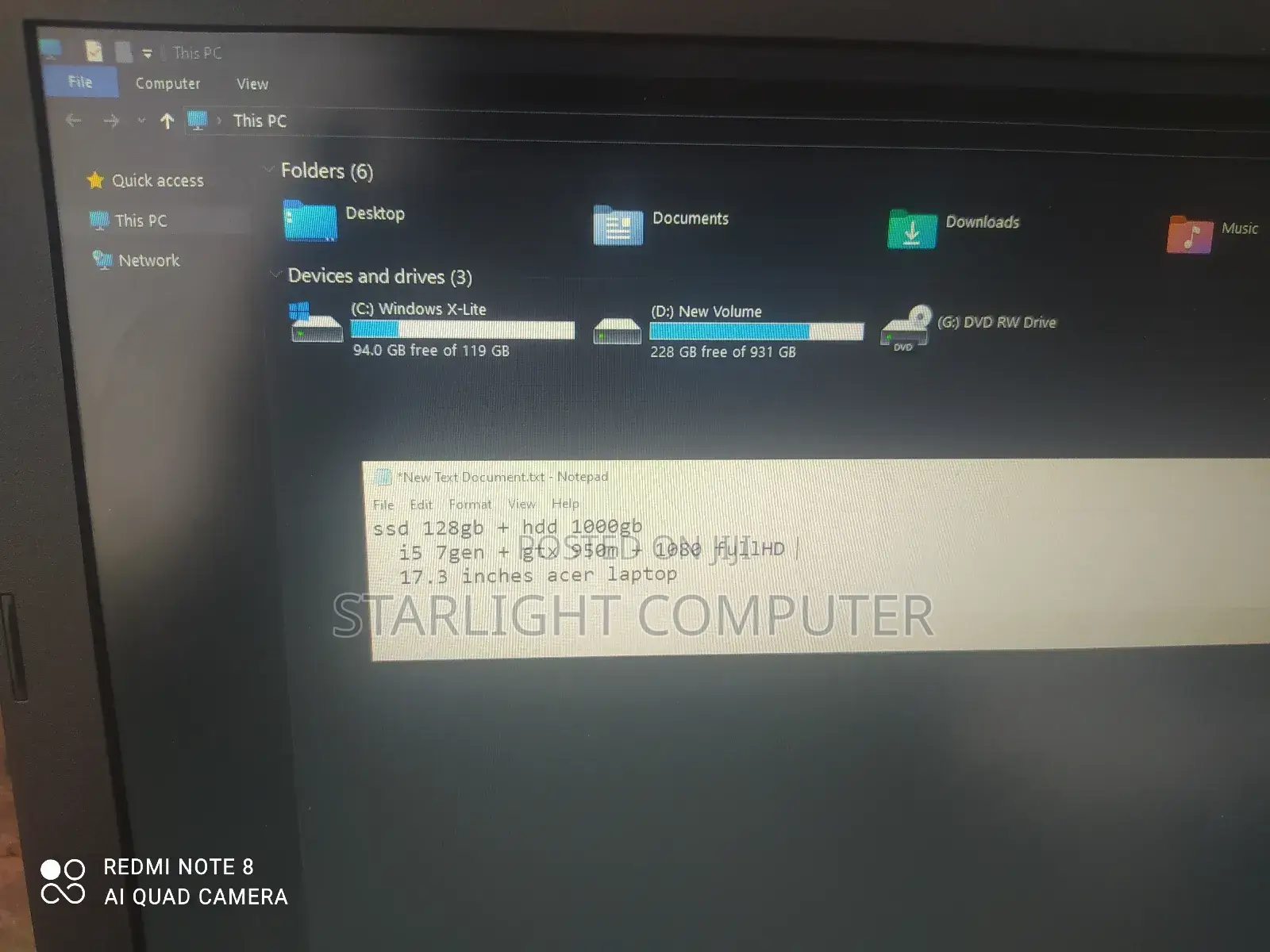Laptop Acer Aspire 5 16GB Intel Core i5 HDD+SSD 1.5T