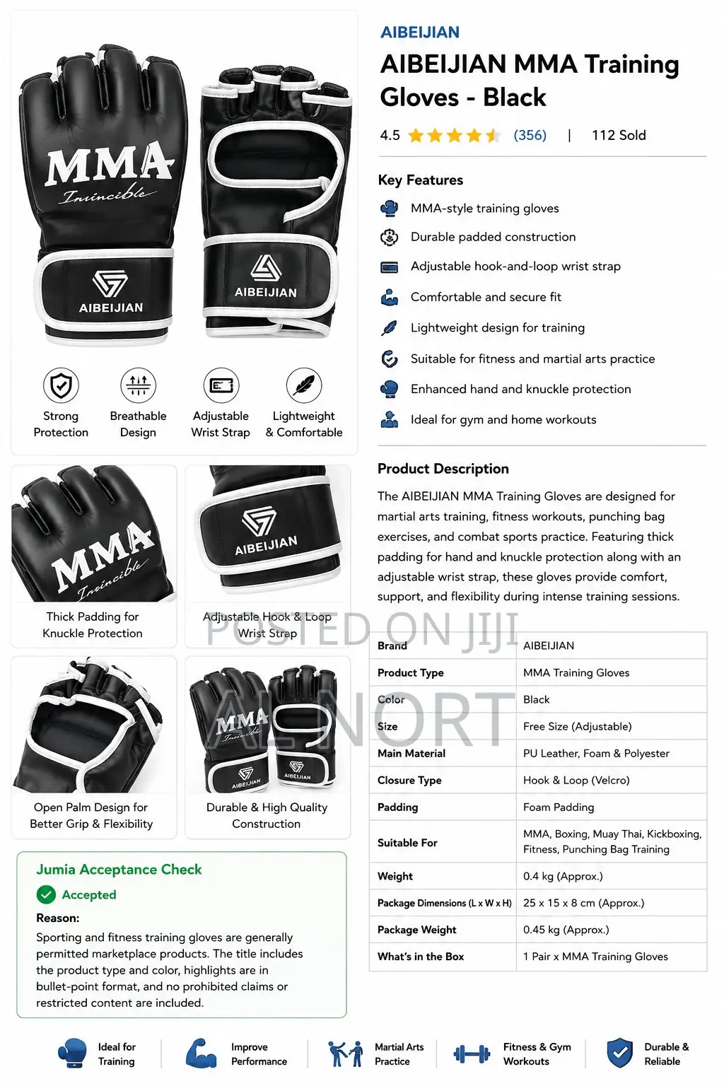 Aibeijian Mma Training Gloves