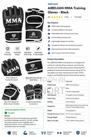 Aibeijian Mma Training Gloves