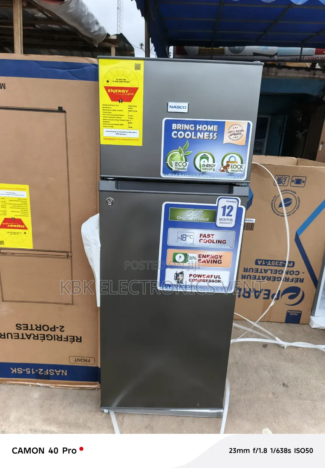 Nasco 107liter Double Door Refrigerator