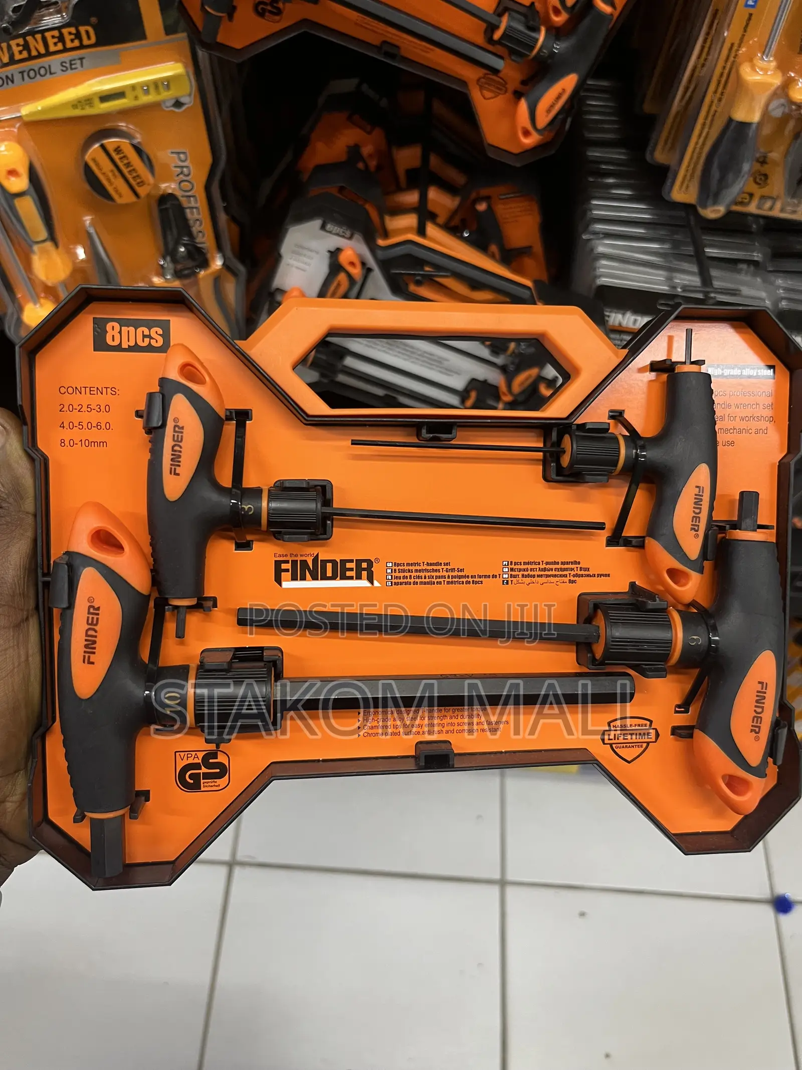 8pcs Metric T-Handle Set