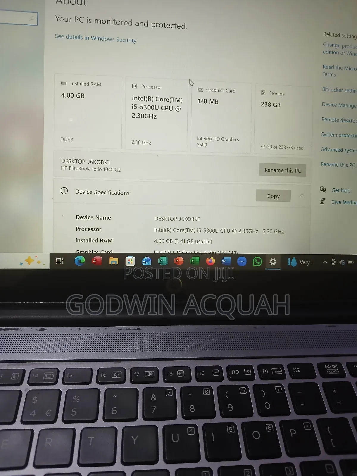 Laptop HP EliteBook Folio 1040 G2 4GB Intel Core i5 HDD+SSD 256GB