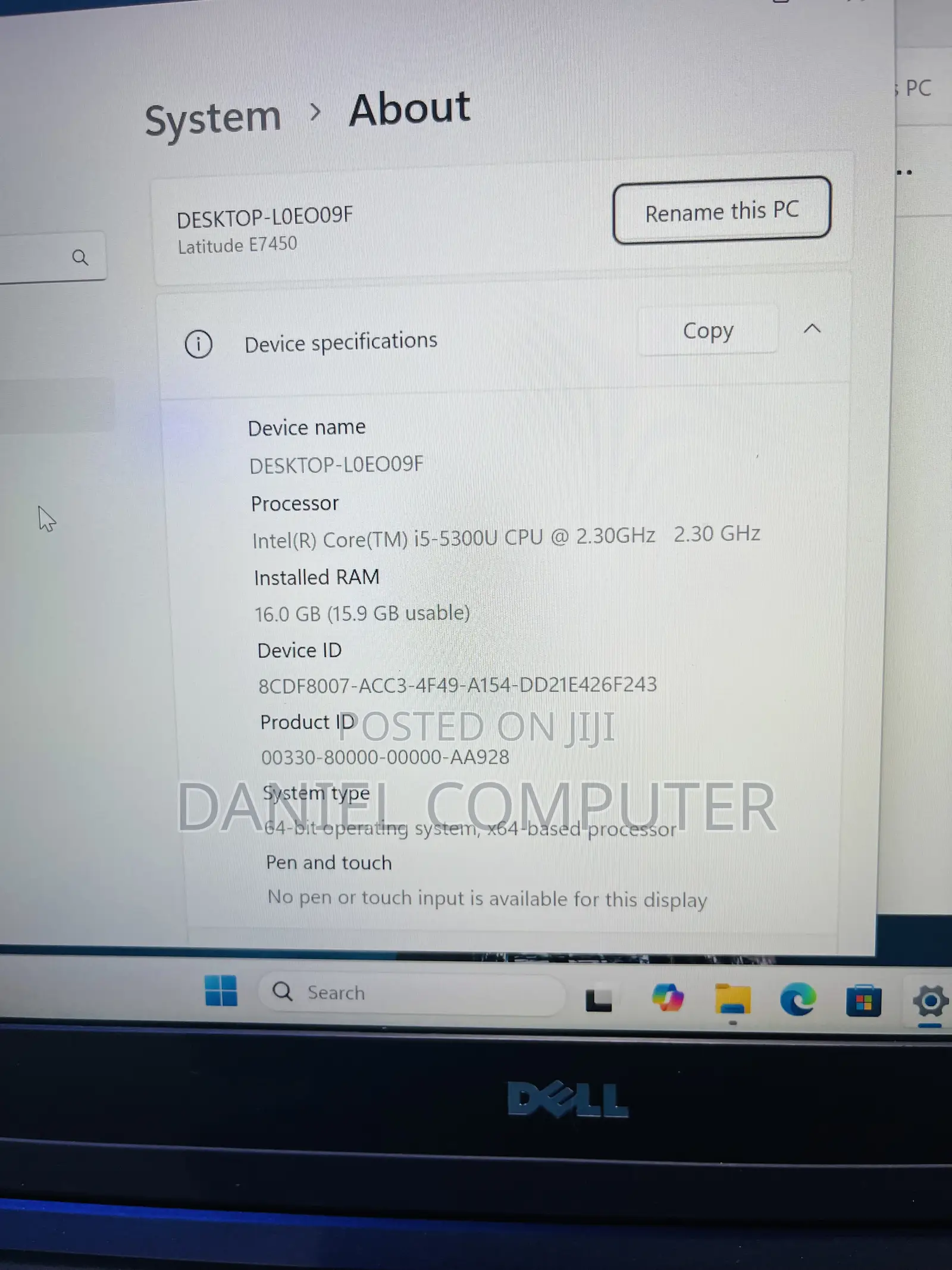 Laptop Dell Latitude E7450 8GB Intel Core i5 SSD 256GB
