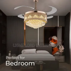 Bedroom Chandelier Fan Light With Remote Control