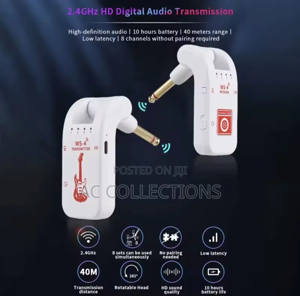 Wireless Guitar Transmitter [White]