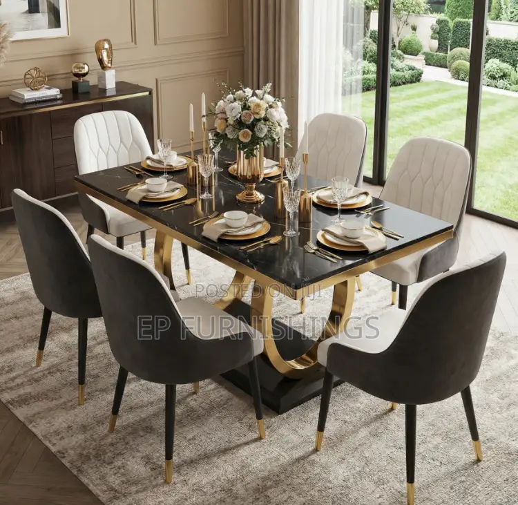 6 Seater Modern Luxury Dining Set