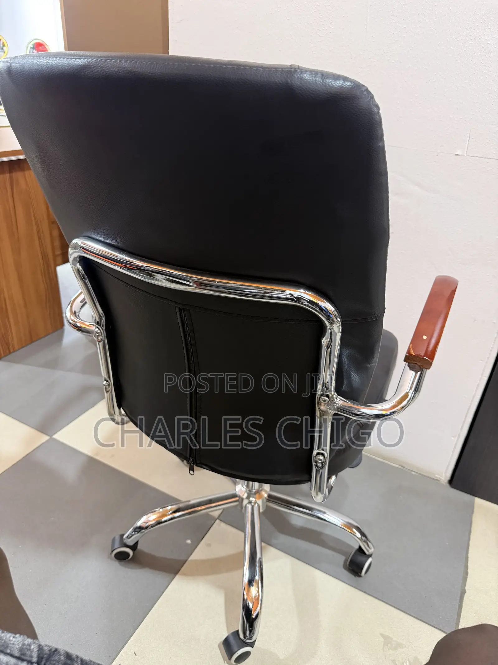 Leather Swivel Office Chair