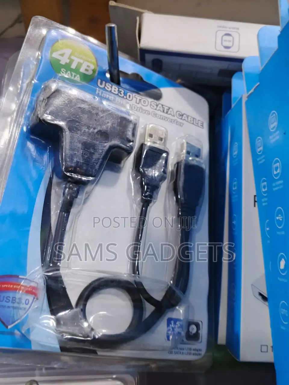 Dual Usb 3.0 to Sata Hard Drive Adapter Cable (Supports Up to 4tb).