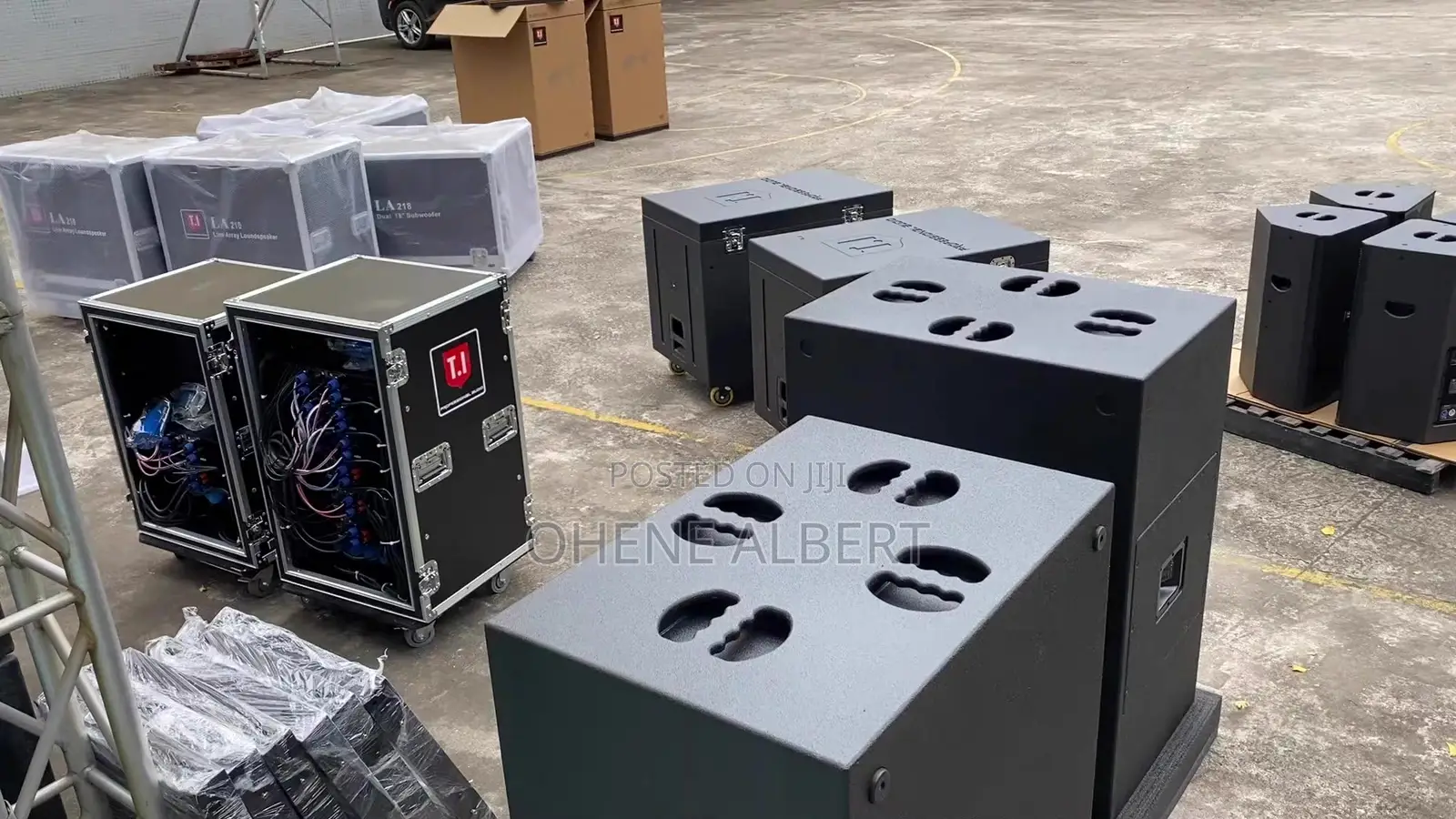 T.I La-218 Dual 18" Subwoofer and Ap-18 Amp for La-218