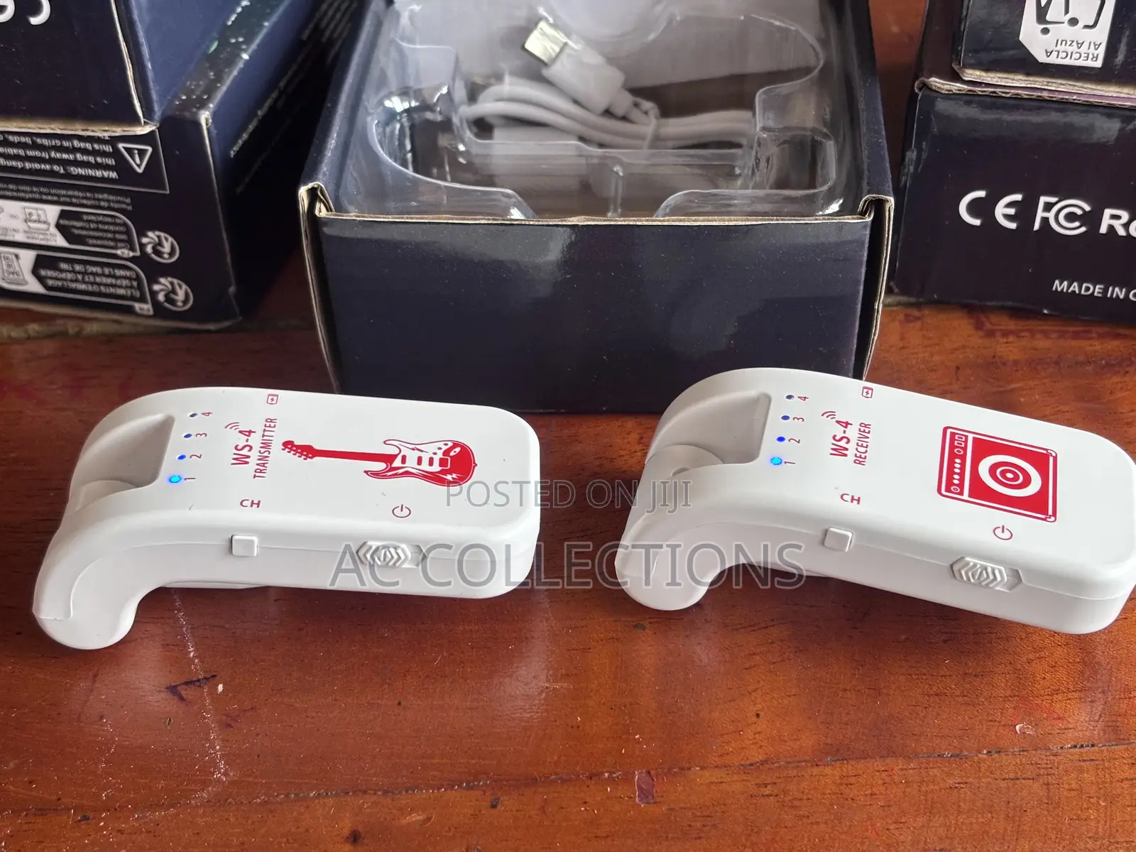 White Guitar Transmitter Wireless