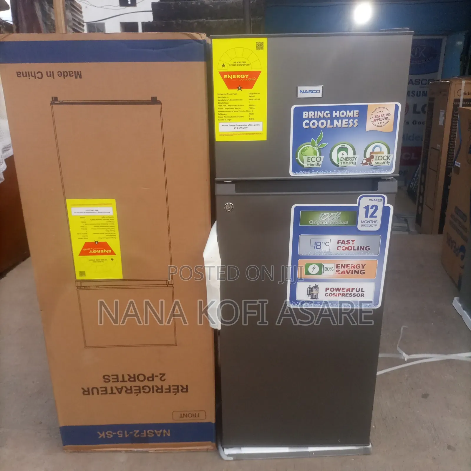 Nasco 108litres Top Freezer Refrigerator