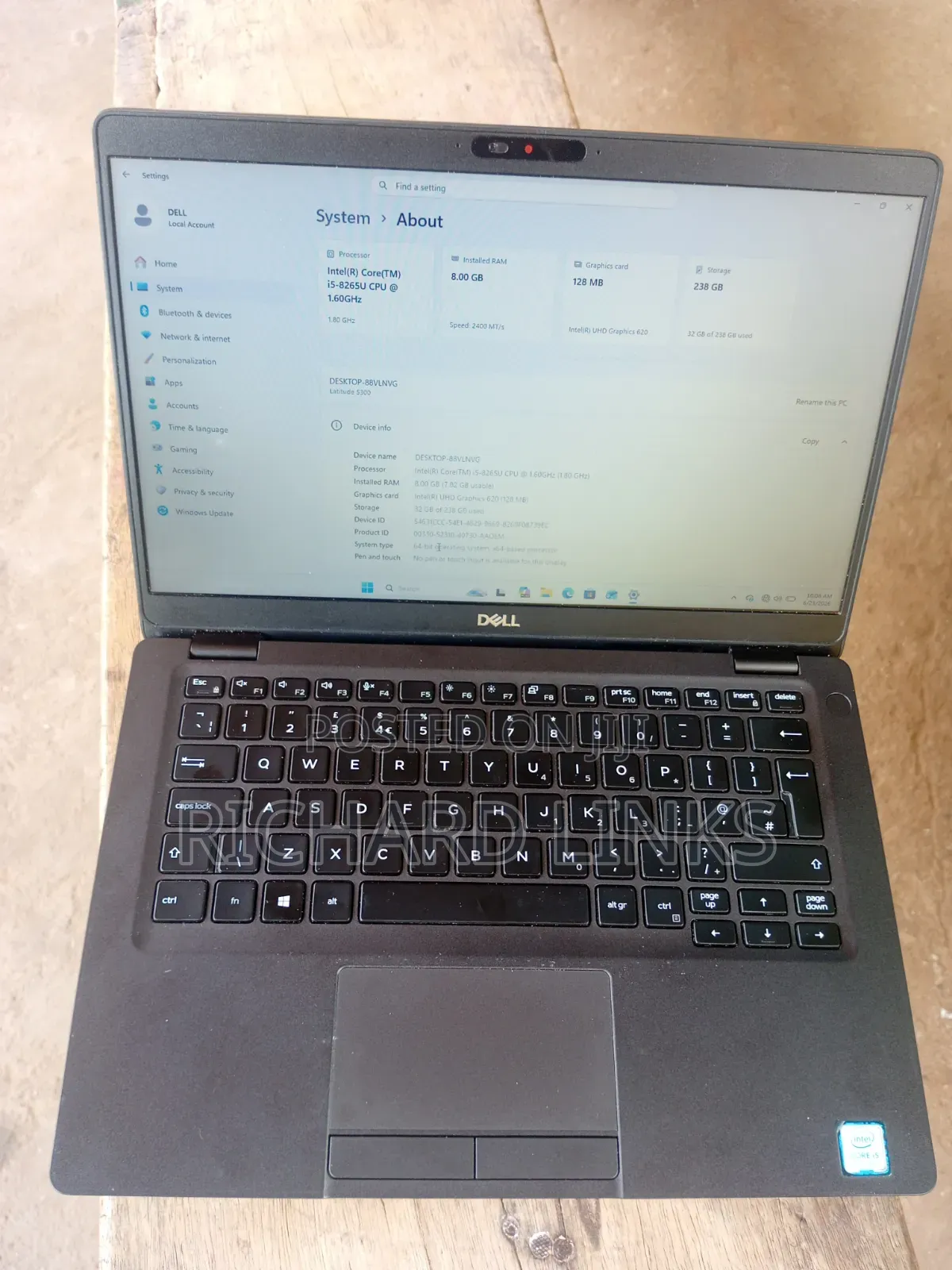 Laptop Dell Latitude 5300 8GB Intel Core i5 SSD 256GB