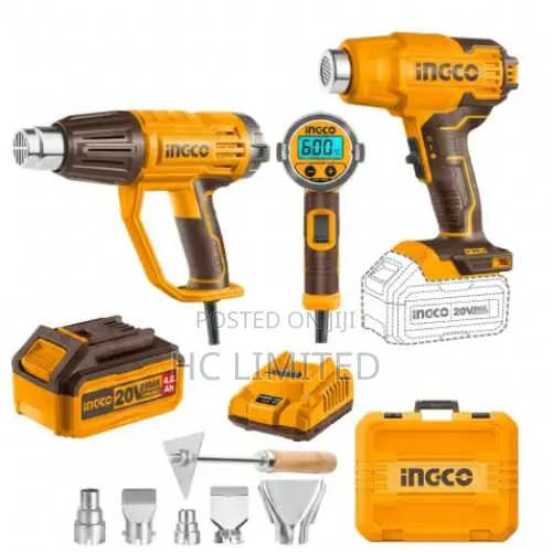 Ingco 20v Dual Heat Gun Combo Kit - Cosli240201