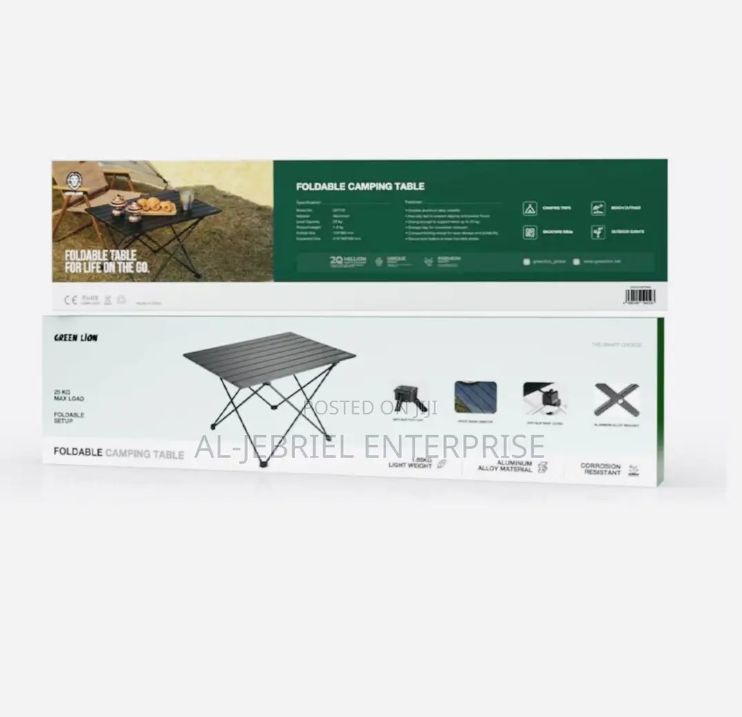 Green Lion Foldable Camping Table