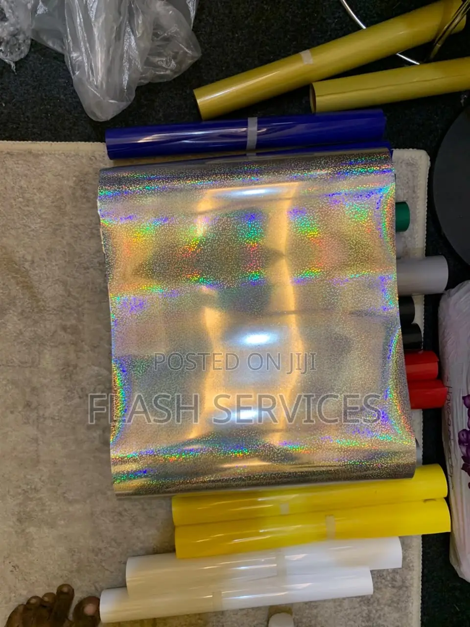 Glitter Holographic Heat Transfer Vinyl (Roll 30cm*50cm)