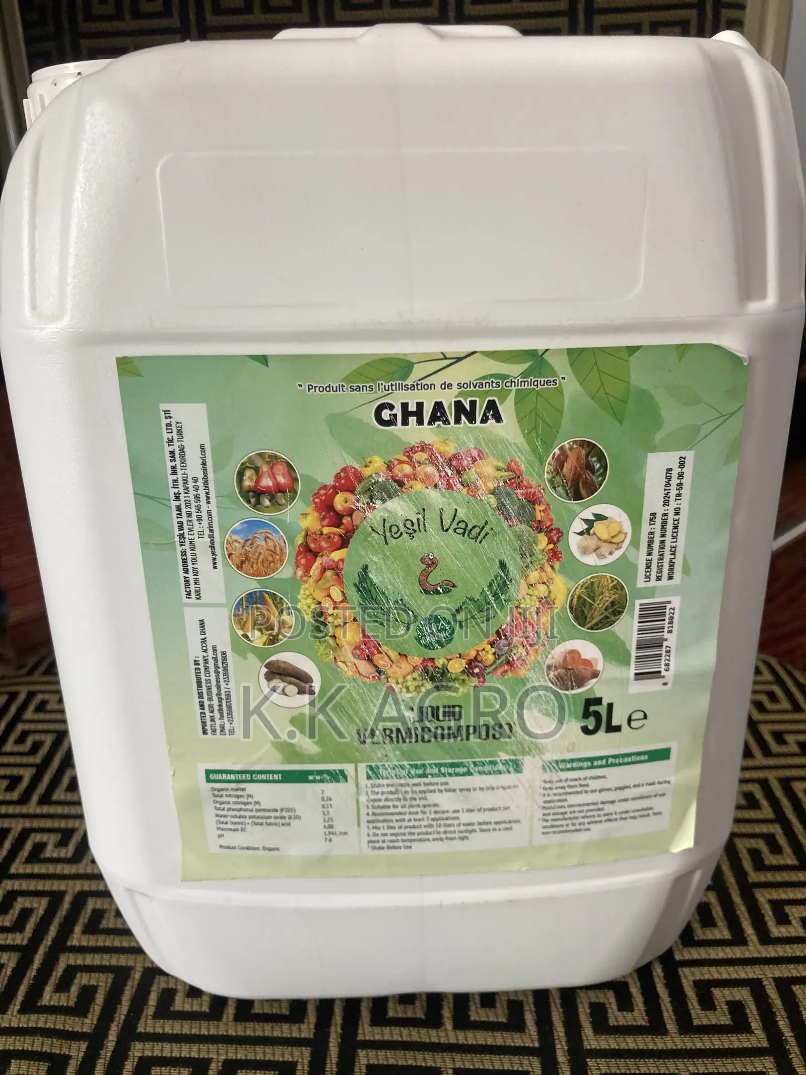 Vermicompost, Liquid Organic Fertilizer for All Crops