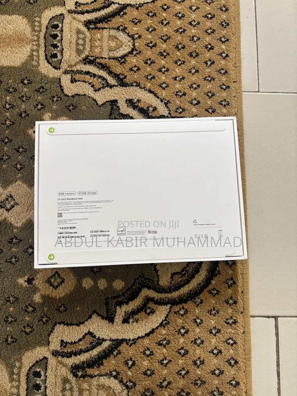 New Laptop Apple MacBook Neo 2026 8GB SSD 512GB