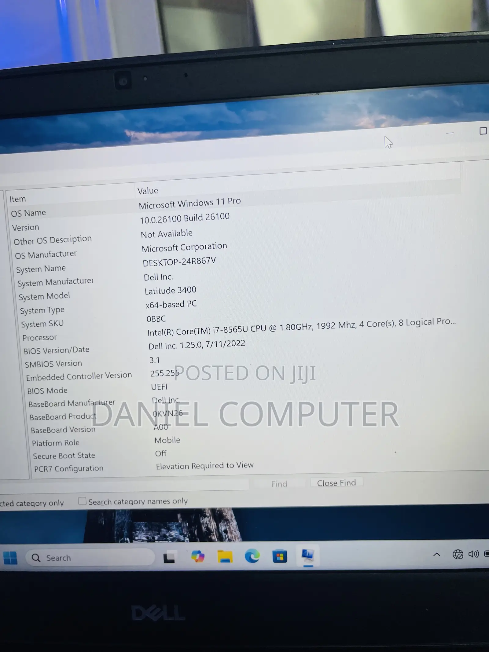 Laptop Dell Latitude 3400 8GB Intel Core i7 SSD 256GB