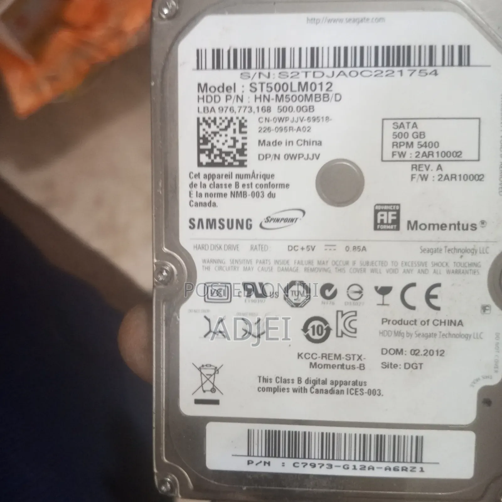 500gb Hardrive