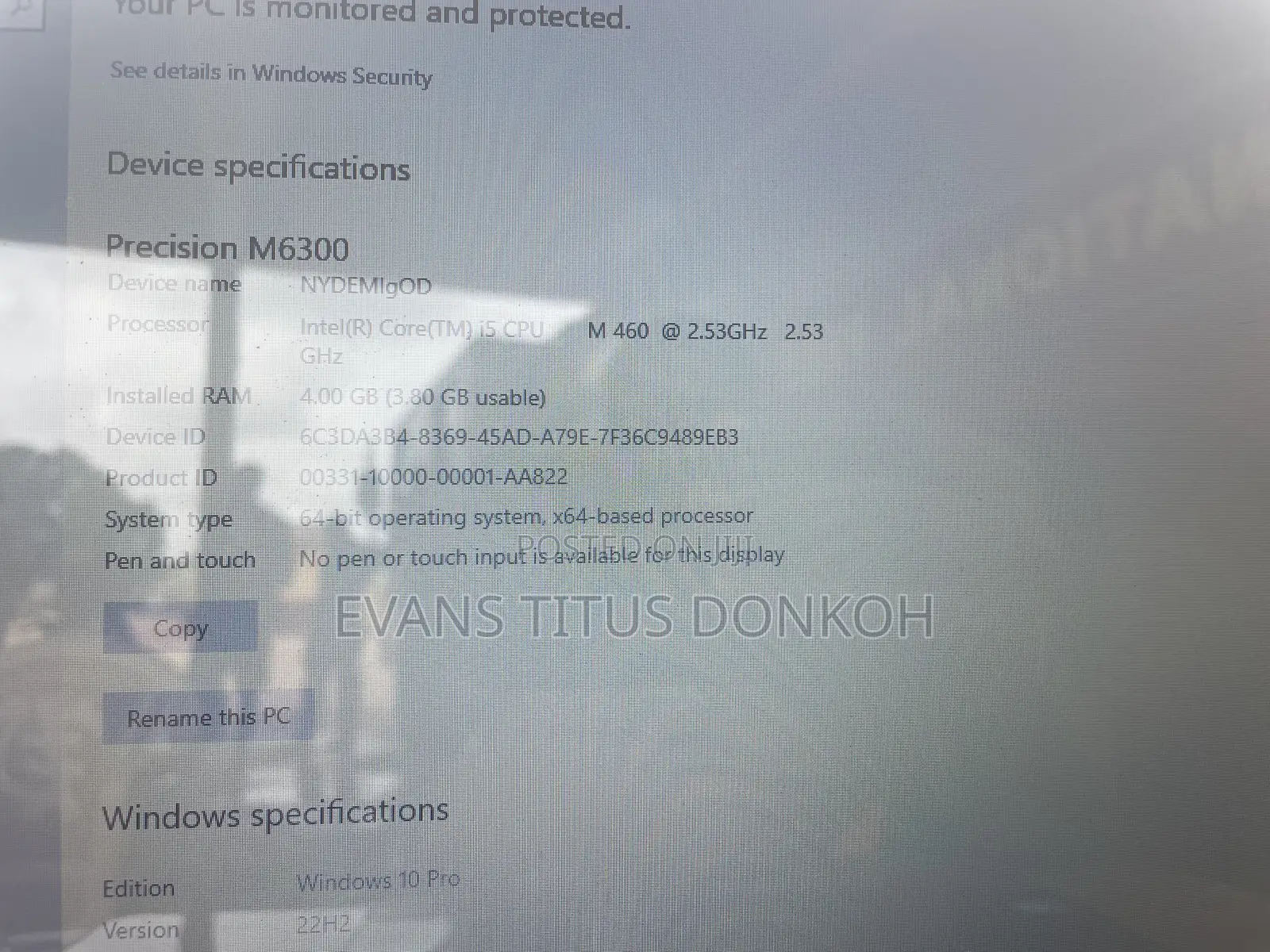 Laptop NEC 4GB Intel Core i5 HDD 128GB