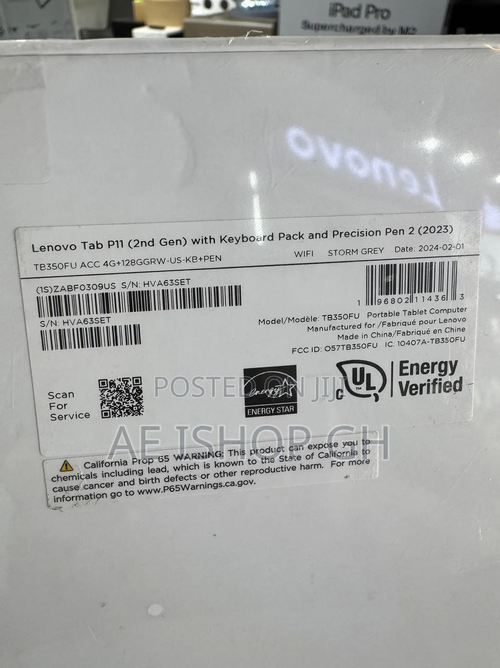 New Lenovo Tab P11 128 GB Gray