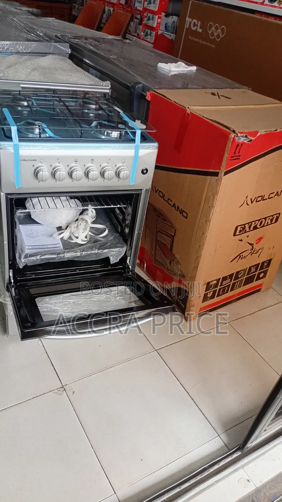 Volcano Export Cooker With Glass Oven Door