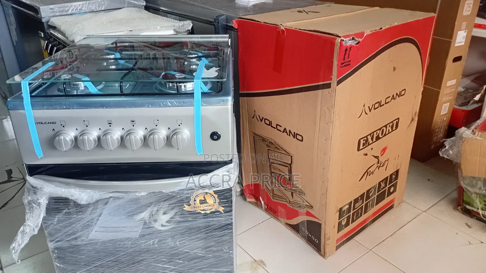 Volcano Export Cooker With Glass Oven Door