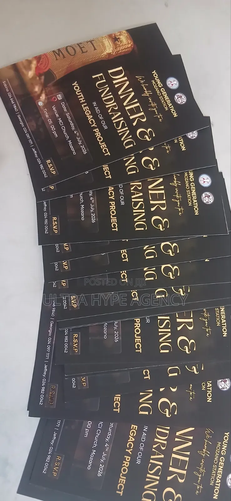 3d Gold Invitation Card