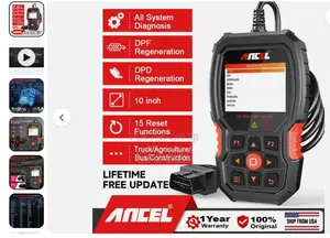 Ancel Hd601 Heavy Duty Truck Handheld Code Reader(From Canada)