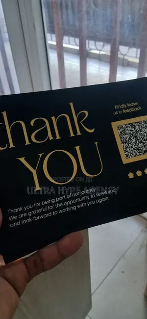 3d Gold Thank You Card