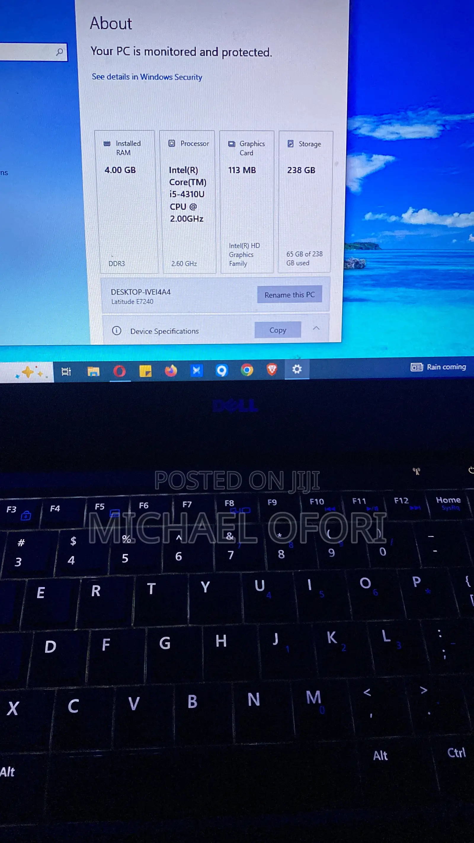 Laptop Dell Latitude E7240 4GB Intel Core i5 SSD 256GB