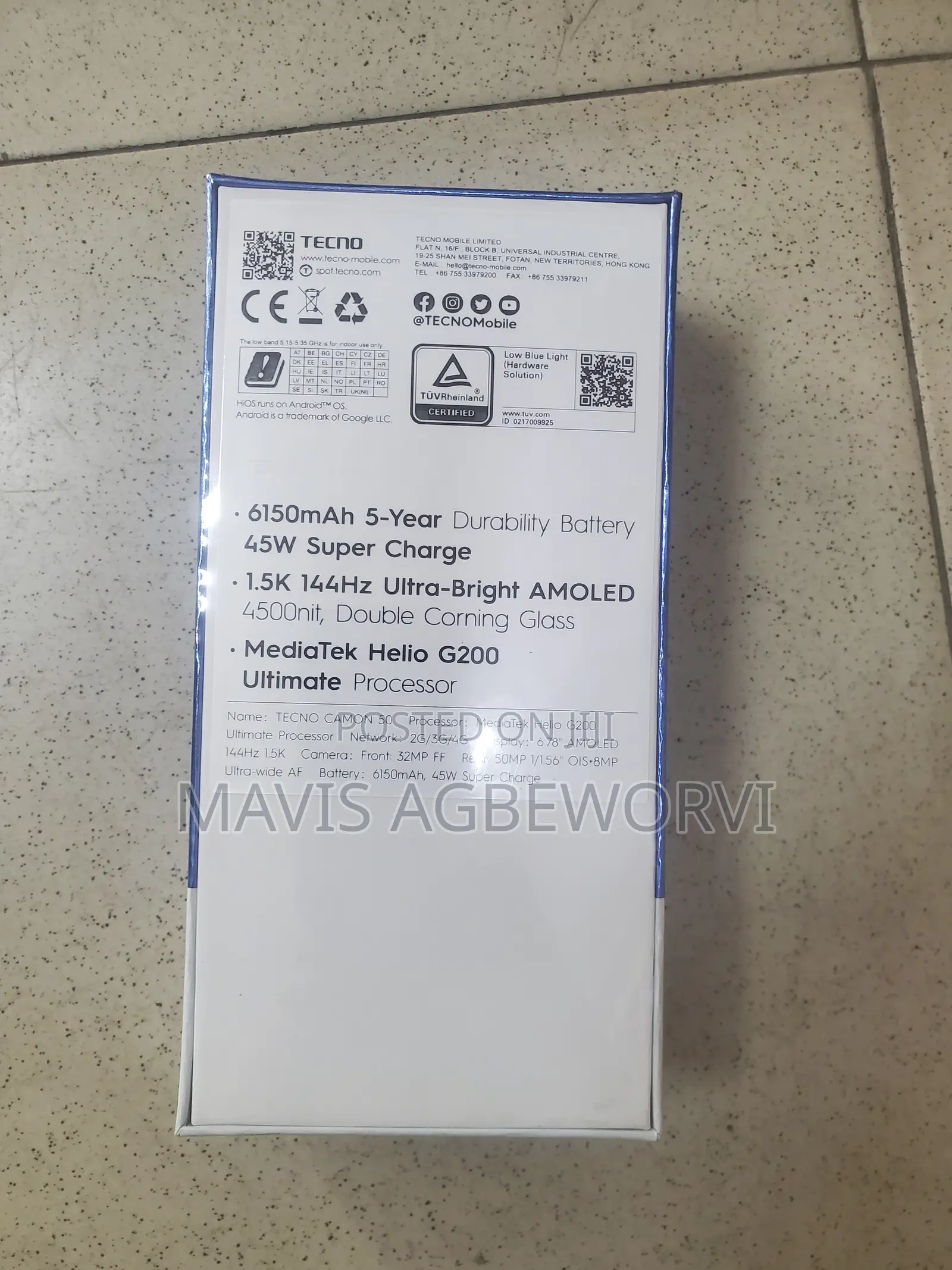 New Tecno Camon 40 Pro 5G 256 GB Black
