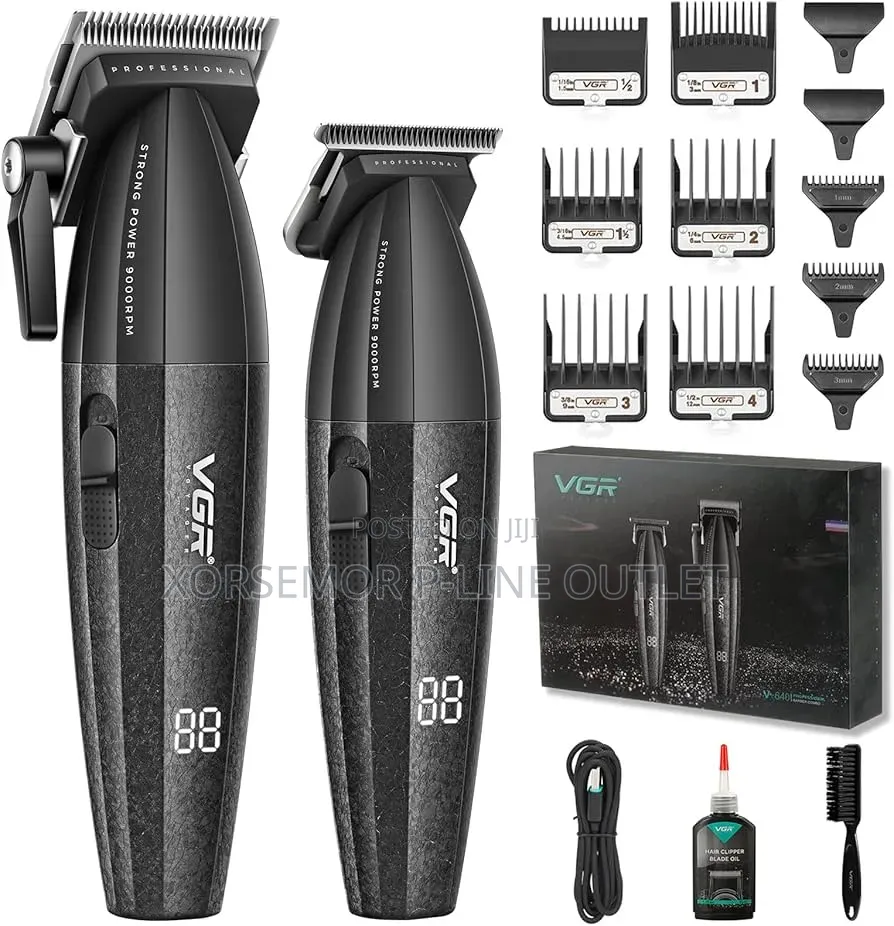 VGR 640 Professional Hair Clipper Cordless Trimmer Trimmer Set,