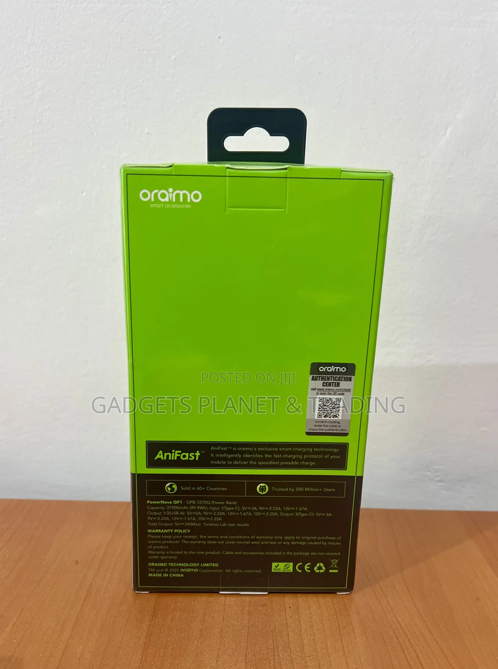 Oraimo Powernova Qf1 27000mah 22.5w Super Fast Power Bank