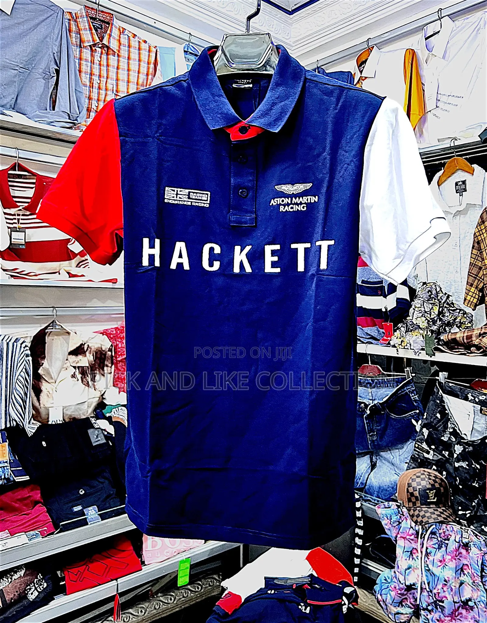 Breathable Cotton Lacoste With a Sharp Collar — By Hackett