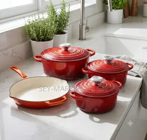 7pcs / 4 Set Cast Iron Cookware