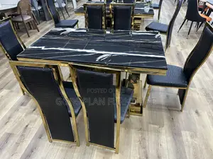 Six Seater Marble Dining Table