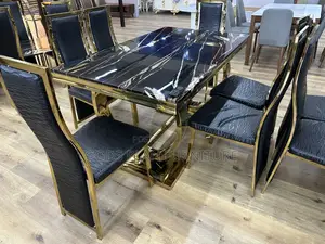Six Seater Marble Dining Table