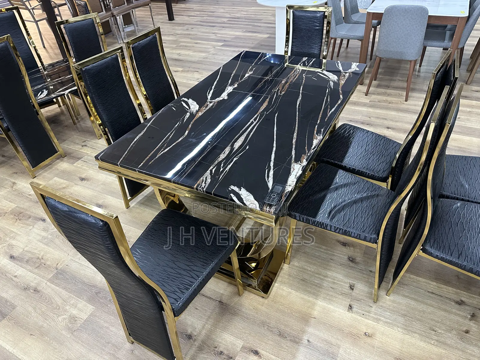 Six Seater Marble Dining Table