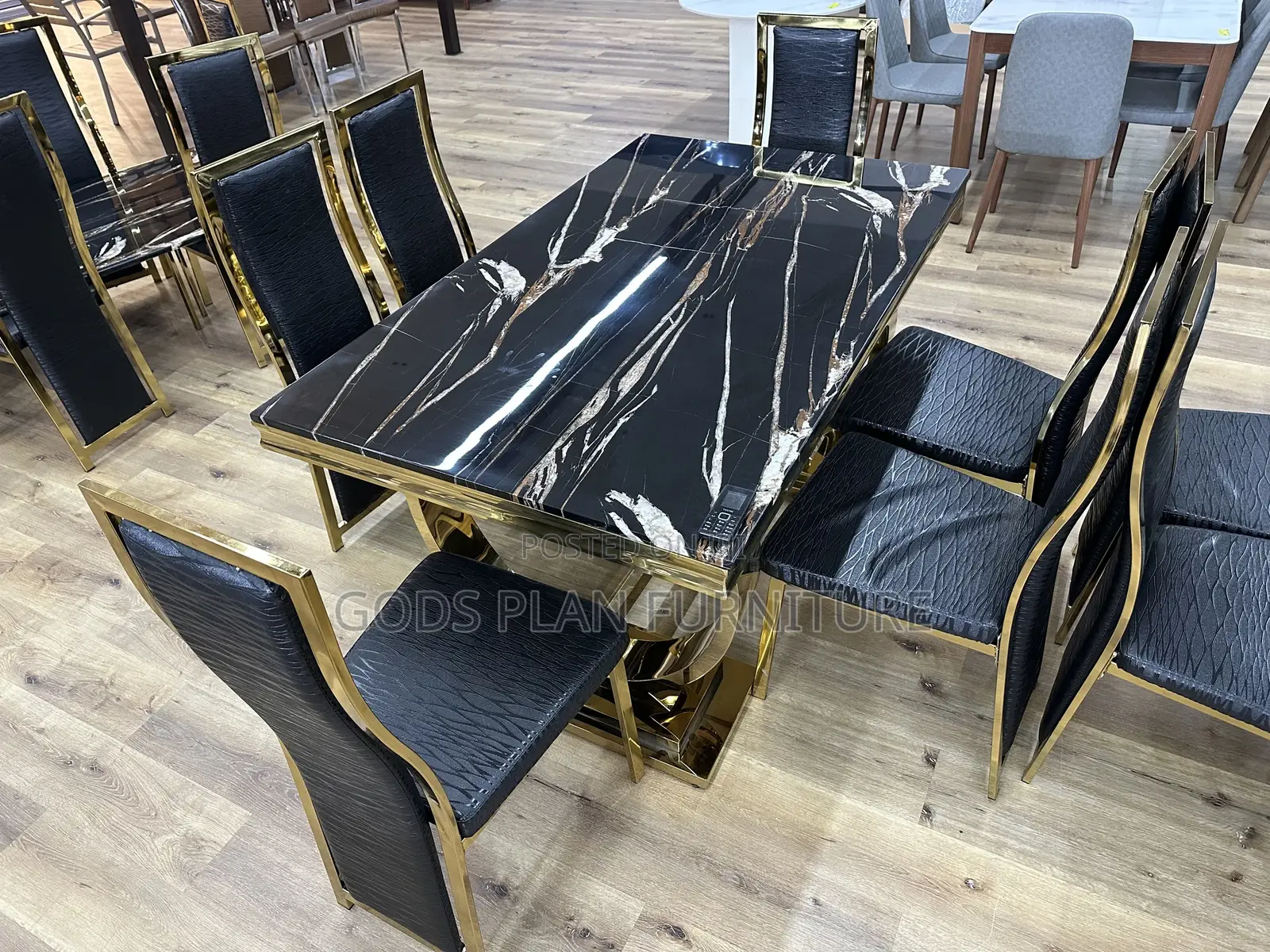 Six Seater Marble Dining Table