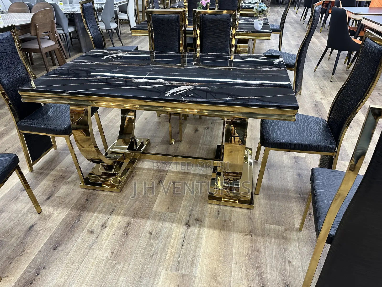 Six Seater Marble Dining Table