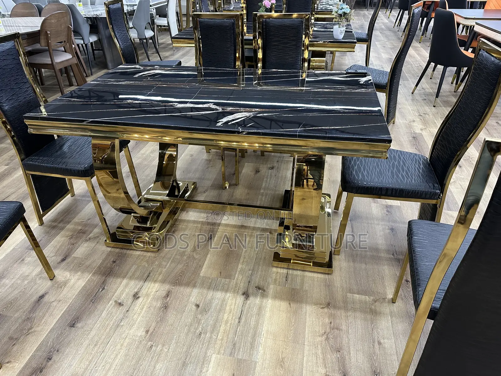 Six Seater Marble Dining Table